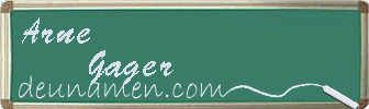 Arne Gager Visitenkarte